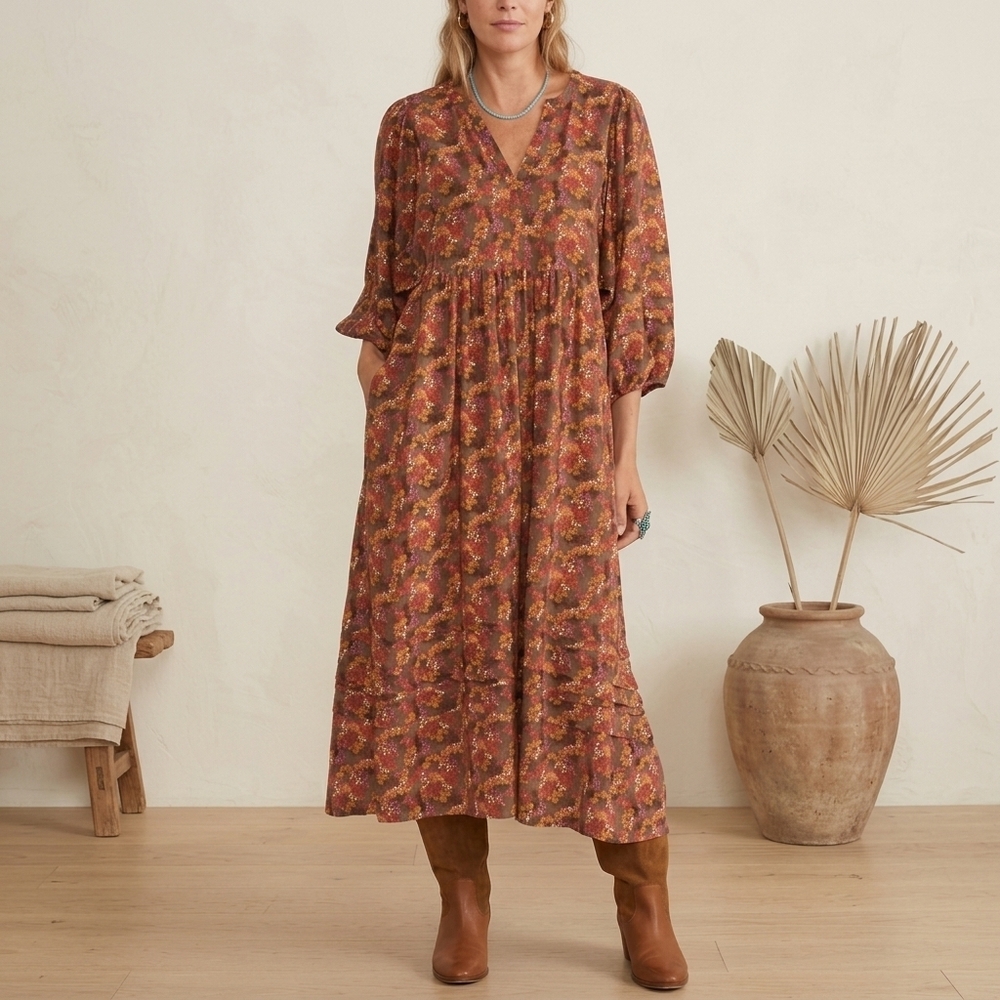 Marine Layer Floral Midi Dress